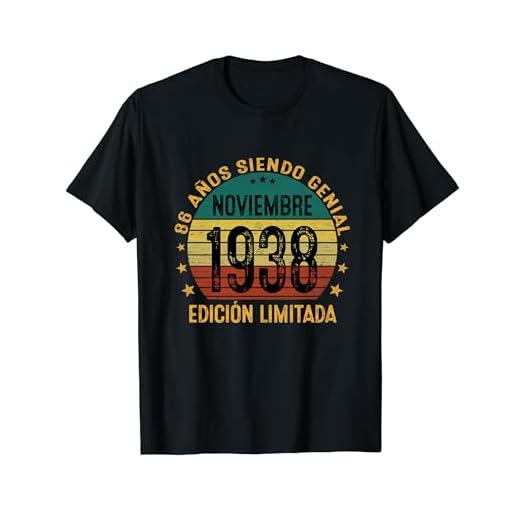 Noviembre 1938 86 Años Cumpleaños Hombre Vintage 1938 Camiseta