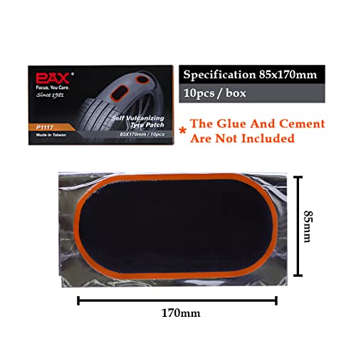 Image of PAX 10 Pcs 85 x 170mm Oval Tube Patches, Puncture Flat Tire Repair Patch for Automobile, Car, Truck, Tractor, Agricultural Vehicles, Heavy Locomotive, BMX, ATVs, River Floating, Inflatable Rubber