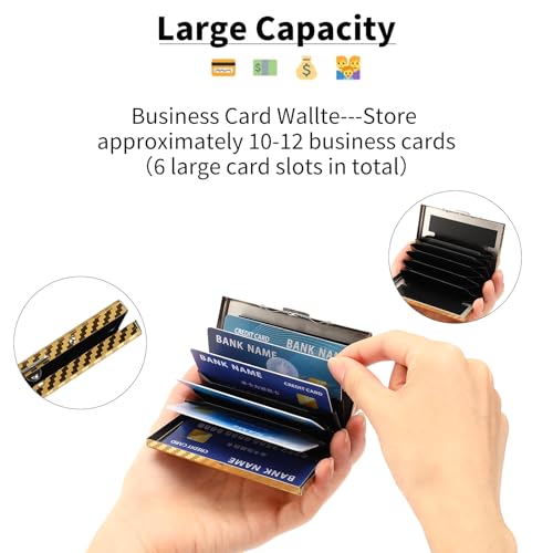 Image of RFID Stainless Steel Credit Card Wallet Slim Metal Business Card Holder for Women Men