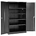 Global Industrial Assembled Storage Cabinet, 48x24x78, Black