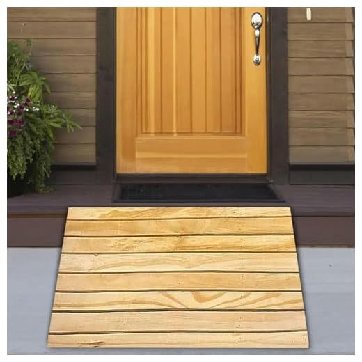 Wooden Threshold Ramp for Wheelchairs and Mobility Scooters, Sturdy Slope Solution for Doorways and Stairs