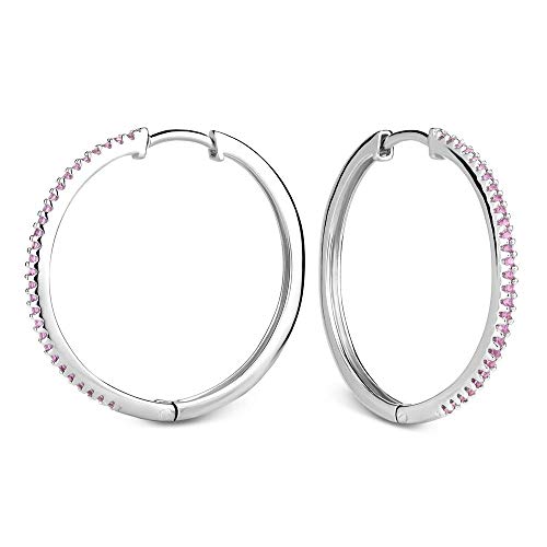 Brinco Life Pavê Zircônias Rosa Claras - 25 mm by Vivara