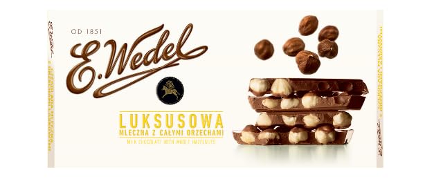 E.Wedel Chocolate (5 - PACK, Milk with Whole Hazelnuts)
