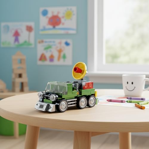 Image of STEM Armored Vehicle Building Blocks Set (85 Pcs) | DIY Reconnaissance Radar Toy for Kids 7+ Years (Boys & Girls) | Educational Construction | Creativity & Action Play Toy