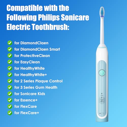 NYTCNHO Ersatzbürsten Kompatibel mit Philips Sonicare Elektrische Zahnbürste, 8er Ersatzbürstenköpfe Kompatibel mit Philips Sonicare Elektrische Zahnbürste Snap-on-Bürstenmodell 4