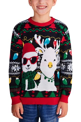BesserBay Kid's Christmas Ugly Sweater Xmas Knitted Sweatshirt 4-14 Years