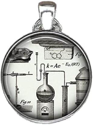 QUTASteampunk Chemistry Necklace, Chemistry Pendant, Science Nerd, Science Geek, Chemistry Teacher Gift,