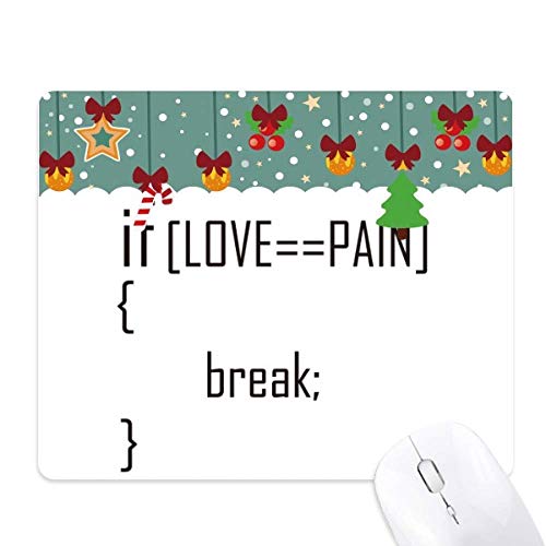 Tapis de souris Déclaration If Love Equals to Pain en caoutchouc de Noël tapis de bureau antidérapant