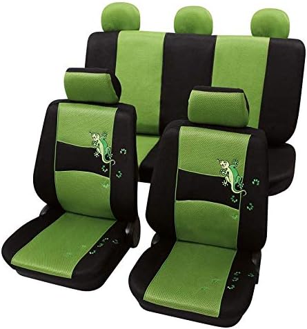 Petex 24874813-29, Petex Green & Black Car Seat Covers, Airbag Compatible, Easy to Fit, Washable at 30 Degrees