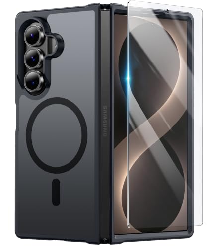 Image of FNTCASE for Samsung Galaxy Z-Fold-8-Ultra Case Samsung Z Fold 7 Matte Case | Compatible with Magsafe, Screen Protector, Anti Yellowing, Military Grade Drop Protection, Shockproof, Translucent Cases
