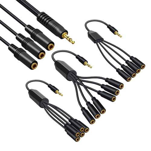 Cable 3.5mm macho a múltiples hembras extensible miniatura 6
