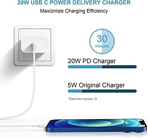 iPhone Charger Fast Charging【Apple MFi Certified】 2 Pack USB C Charger Block with 6FT USB C to Lightning Cables Compatible with iPhone 14/13/12/11 Pro Max/Xs Max/XR/AirPods Pro - 5