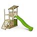 Produktbild FATMOOSE Spielturm Klettergerüst FruityForest Fun XXL mit Rutsche, Outdoor Kinder Kletterturm mit Sandkasten, Leiter & Spiel-Zubehör für den Garten (apfelgrün)