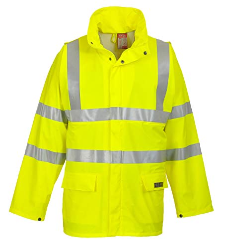 Veste de pluie HiVis FR Sealtex pour travailler au sec sur les chantiers en taille XS