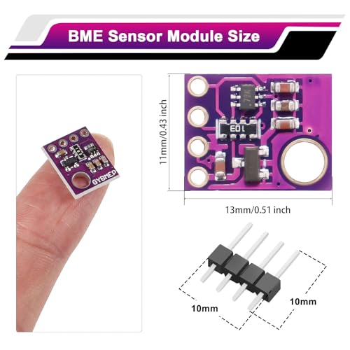 BME-280 Barometrischer Sensor für Temperatur, APKLVSR Luftfeuchtigkeit und Luftdruck,BME Feuchtigkeitssensor 5V Modul IIC I2C Kompatibel mit Arduino und Ras-pberry Pi（2 Stück）