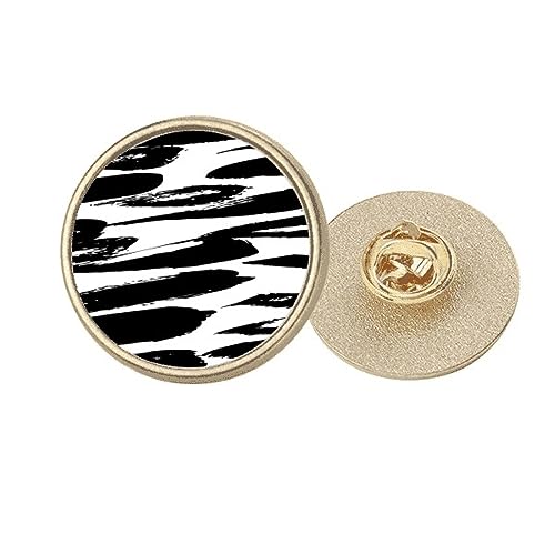 Pince-broche en métal rond doré à peinture chinoise taille M