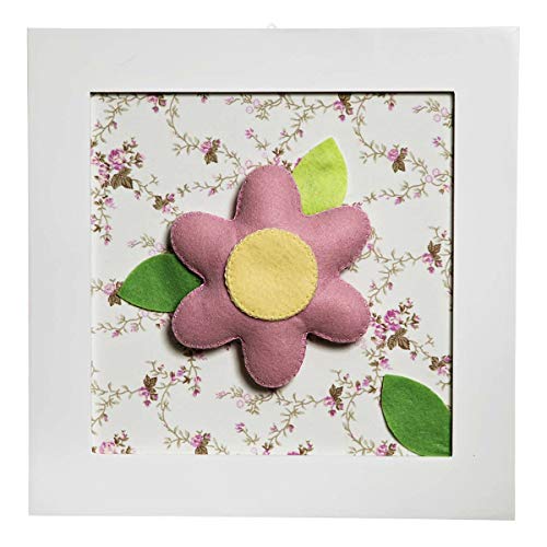 Potinho de Mel Quadro Decorativo Flor Quarto Bebê Infantil Menina Rosa