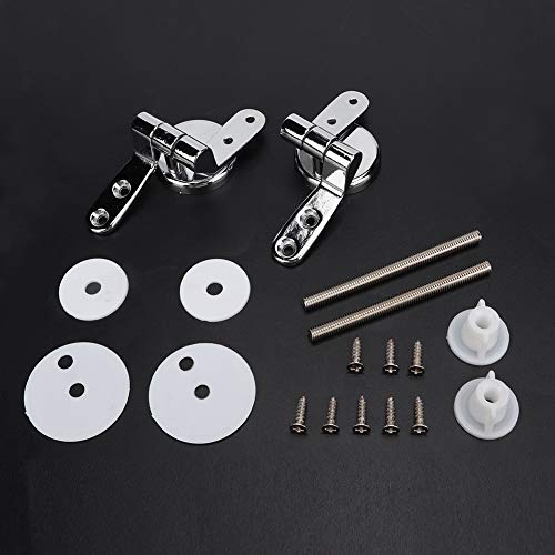 Toilet Seat Hinge, Repair Replacement Kit Tools Metal Hinges Set Toilet Lid Fixings Hinges - Image 3