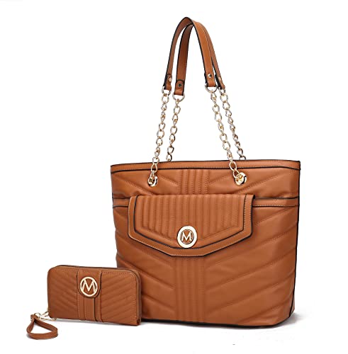 Image of MKF Collection Women Tote Bags Wristlet Wallet Large Designer Handbag Shoulder Bag Top-handle Big Satchel Hobo 2pcs Purse Set