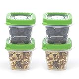 Good Cook Flex Trim Air Tight Seal Food Storage container, 4 pack, 1/2 cup, Green