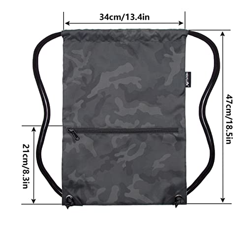 Image of HOLYLUCK Drawstring Backpack Bag Sport Gym Sackpack