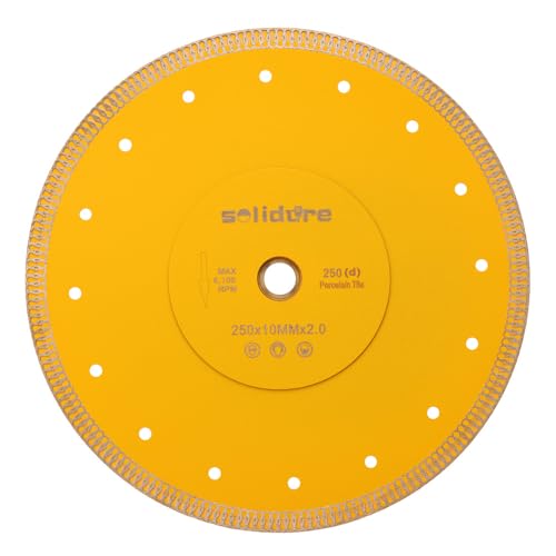 solidure 10" Wet Tile Saw Blade for Granite Marble Ceramic Tiles