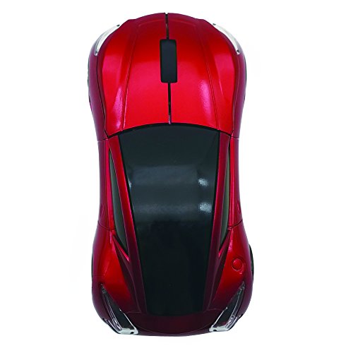 Tdrtech Wireless Car Mouse 2.4Ghz 3D Dpi 1600 Cool Sport Usb Gaming Mouse Mice For Pc Computer Laptop Notebook Red #TOP3