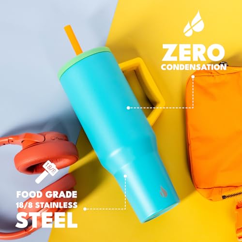 Image of Elemental Spill Proof 40oz Insulated Tumbler with Handle & Straw Travel Mug