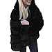 Produktbild iHENGH Damen Herbst Winter Bequem Mantel Lässig Mode Jacke Frauen Faux nerz Winter mit Kapuze Neue kunstpelz Jacke warme Dicke Oberbekleidung Jacke(Schwarz, L)