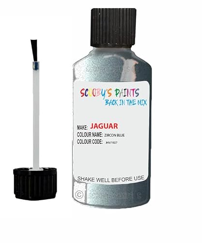 Scoobys Paints Back In The Mix Zircon Blue Touch Up Paint For Jaguar Xj Jhv 2002-2008 30Ml Bottle Brush Scratch Stone Chip Repair Pen