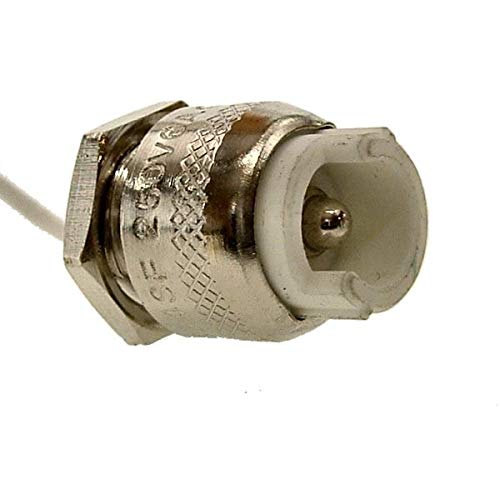 Casquillo R7s de cerámica y metal con cable de teflón muy largo, de aproximadamente 80cms