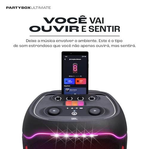 JBL, Caixa de Som, PartyBox Ultimate, Com Wi-Fi e Bluetooth Integrados - 1100W RMS glide