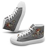 marca scarpe con teschio Regalo perfetto: con il loro design elegante, suola antiscivolo, morbido comfort, facile da indossare e da togliere e mantenere la forma, queste sneaker sono un regalo ideale per familiari, amici, figlie, figli, compagni di classe e compagni stretti.