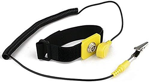 iMBAPrice Anti-Static Adjustable Grounding Wrist Strap Components Black, Yellow