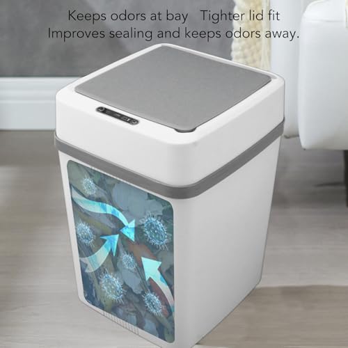Bote de basura inteligente con sensor, 12 L, rectangular miniatura 3