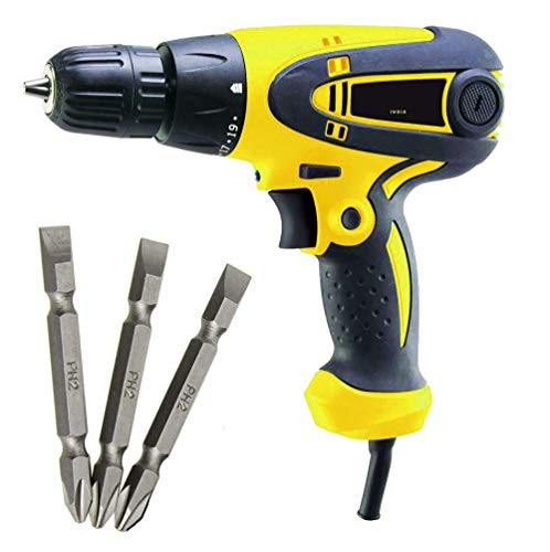 Image of MLD Screw Driver Cum Drill Machine 10mm Electric with Reverse Forward and Torque Adjustment Facility - (Colours as per Availability), Multi