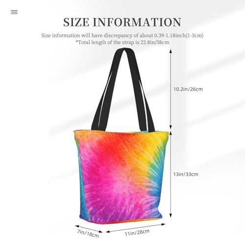 Bolso tote duradero para mujer con diseño tie dye miniatura 7