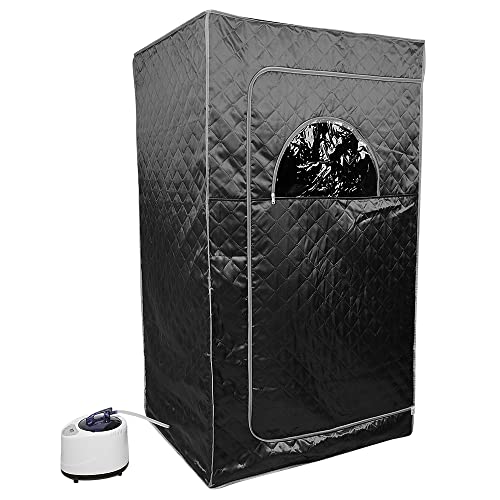 Dampfsauna für Zuhause, Mini Sauna Box, Tragbare Dampfsauna, Mobile Dampfsauna SPA, Gesunde Heimsauna, Dampfbad Sauna mit Fernbedienung (Schwarz-100 * 80 * 170cm)
