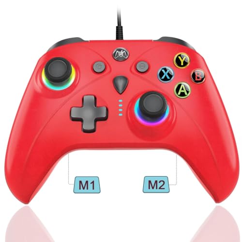 Image of UGAME Wired Controller for Xbox Series X|S, Black Gamepad works with Xbox One /PS4 /Switch /PC with RGB Lighting, Turbo, Back Paddles