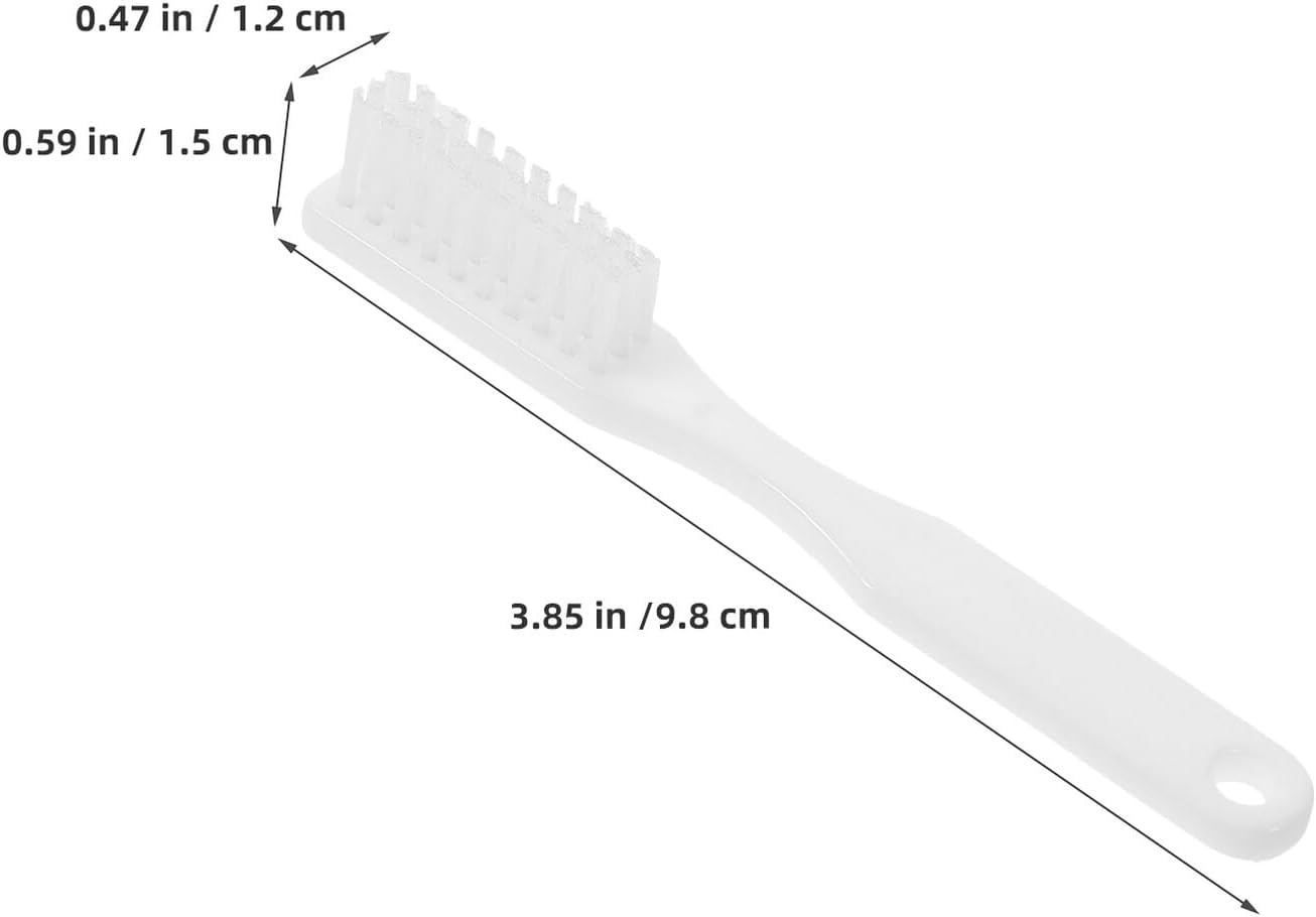 100pcs Jail Toothbrushes with Short Thumbprint Handle, Soft Bristle Manual Toothbrushes for Correctional Facility, Travel Size Compact Oral Care for Adults
