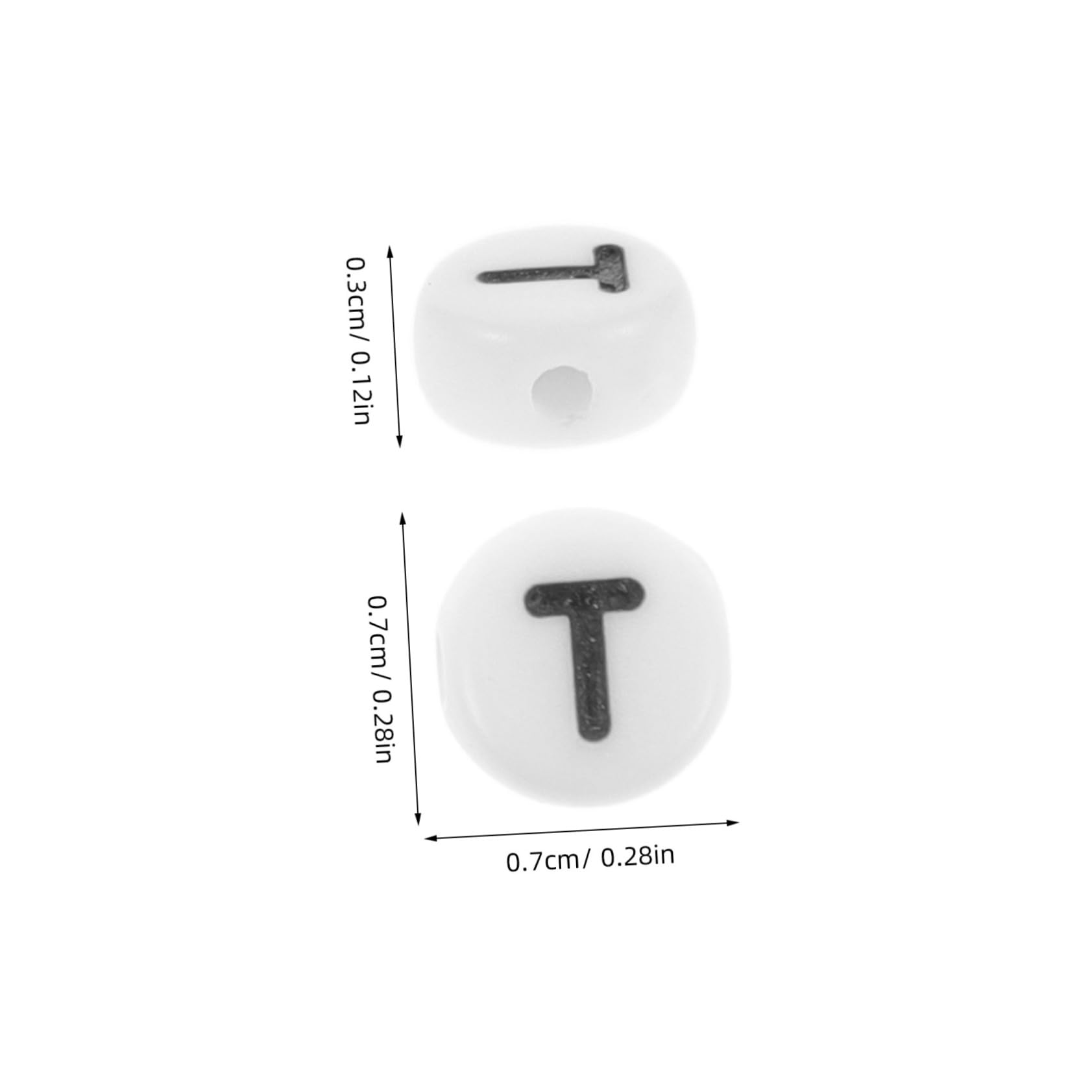 Operitacx 2500pièces Perles Lettres pour Perles Rondes Multicolores pour Création De Bijoux Bracelets Et Accessoires Artisanaux