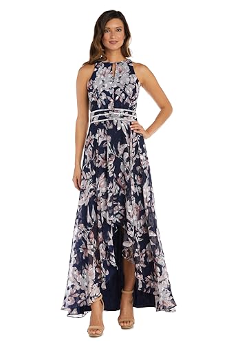 Image of High-Low Dress with Rhinestone Waist Detail
