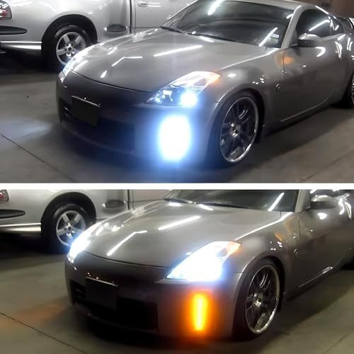 image for iJDMTOY Front Bumper Switchback LED Daytime Running Lights Compatible 