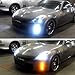 iJDMTOY Front Bumper Switchback LED Daytime Running Lights Compatible With 06-09 Nissan 350z LCI, Exact Fit Bumper Reflector Replacement Powered by White & Amber LED Lights