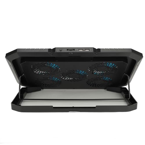 Base refrigerante con 5 ventiladores para laptops 13-17 pulg miniatura 7