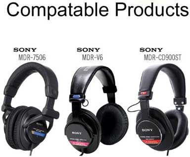 SoftRound Earpads, Ear Pads, Ear Cushion Replacement for Sony 211566803, Compatible with Sony MDR-7506, MDR-V6, MDR-CD900ST, Sony, etc. (Packaged 1 Pair (2 Pieces)) T018