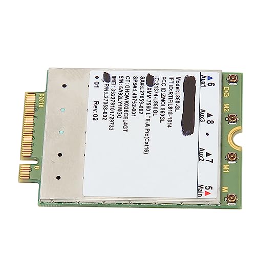 L860 GL Network Card, tarjeta M.2 para laptop con velocidad de 1 Gbps descarga y 150 Mbps subida, bandas LTE FDD B1 a B66 y TDD B38 a B42 miniatura 3