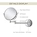 GloRiastar 10X Magnification Wall Mounted Makeup Mirror - Double Sided Magnifying Makeup Mirror for Bathroom, 8 inch Extension Polished Chrome Finished Mirror