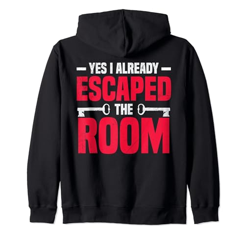 Exit Escape Room Game Player Solve Puzzle Master Fast Winner Zip Hoodie