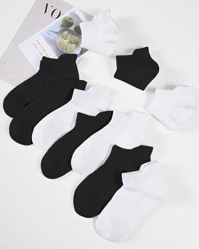Image of Somaibo 10 Pairs Kids Socks for Boys Girls Low Cut Athletic Ankle Socks Half Cushioned Crew Cotton No Show Socks
